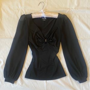 Bebe Black v-neck blouse XS